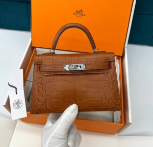 Hermes Kelly 19 крокодил