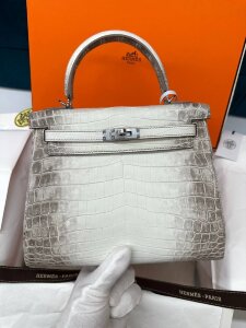 Hermes Kelly 25 крокодил