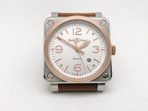 Bell &amp; Ross BR 03 White Steel &amp; Gold BR03A-WH-STPG-SCA