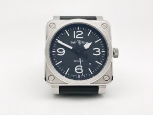 Bell &amp; Ross BR 03 Black Steel BR03A-BL-ST-SRB